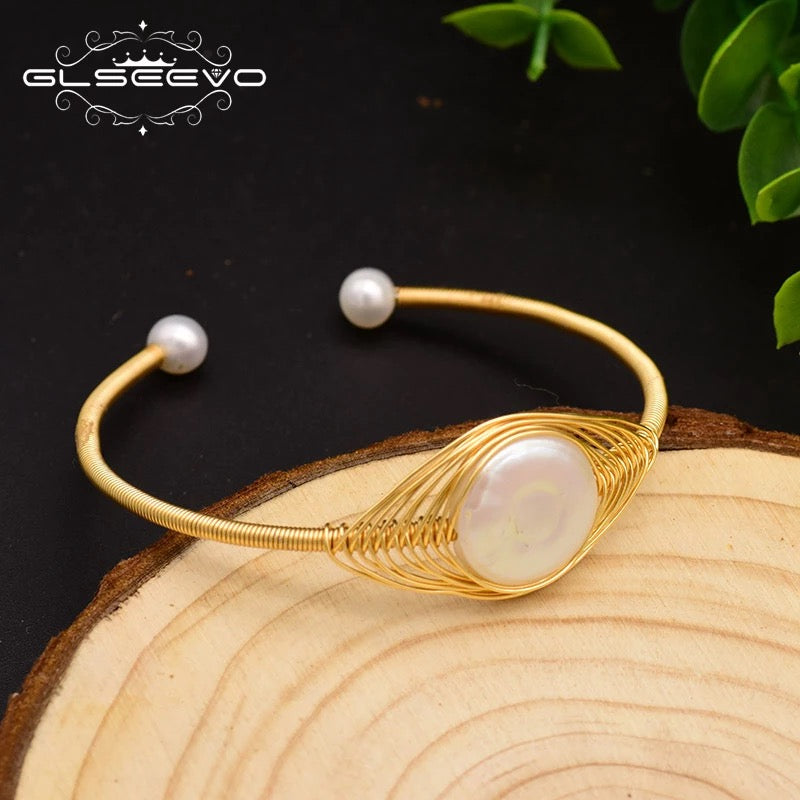 Original Design Handmade Natural Fresh Water Pearl Adjustable Bracelet For Women