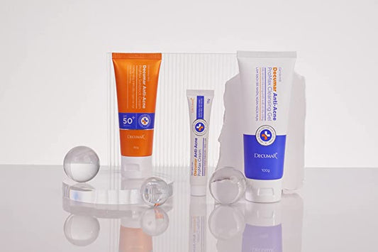 Decumar Set of 3- Anti-Acne Promax Cleansing Gel, Anti-Acne Cream and Sunblock Cream (Pack of 3)