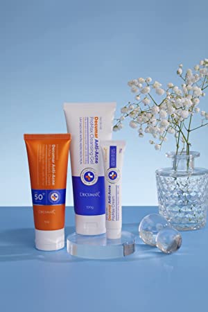 Decumar Set of 3- Anti-Acne Promax Cleansing Gel, Anti-Acne Cream and Sunblock Cream (Pack of 3)